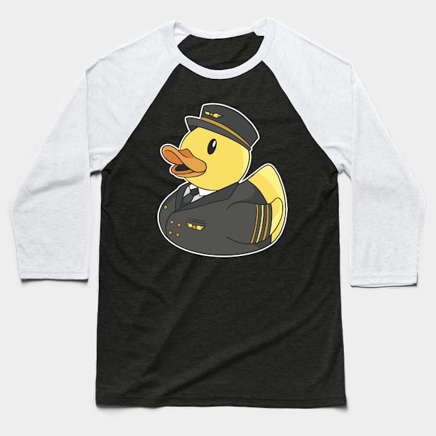 Pilot Rubber Duck  P R t shirt Baseball T-Shirt by LindenDesigns